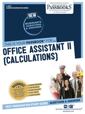 cover image of Office Assistant II (Calculations)